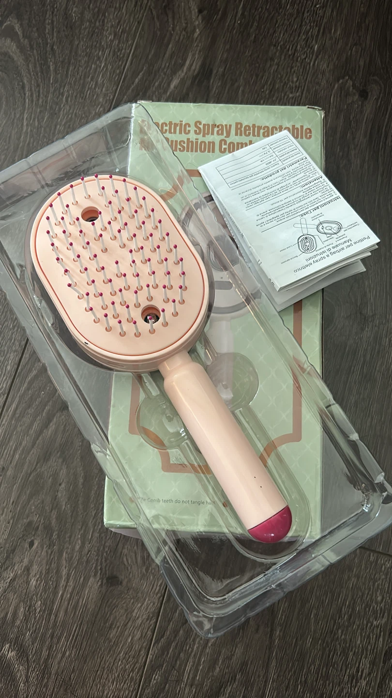 Electric Spray Retractable Cushion Comb