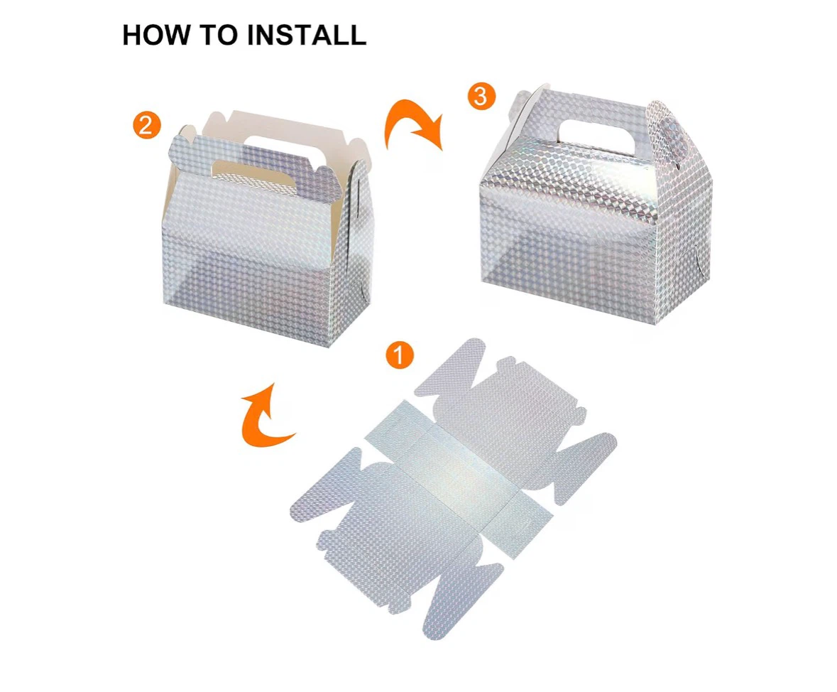 uxcell 10 Pack Iridescent Party Gable Treat Boxes - photo 4