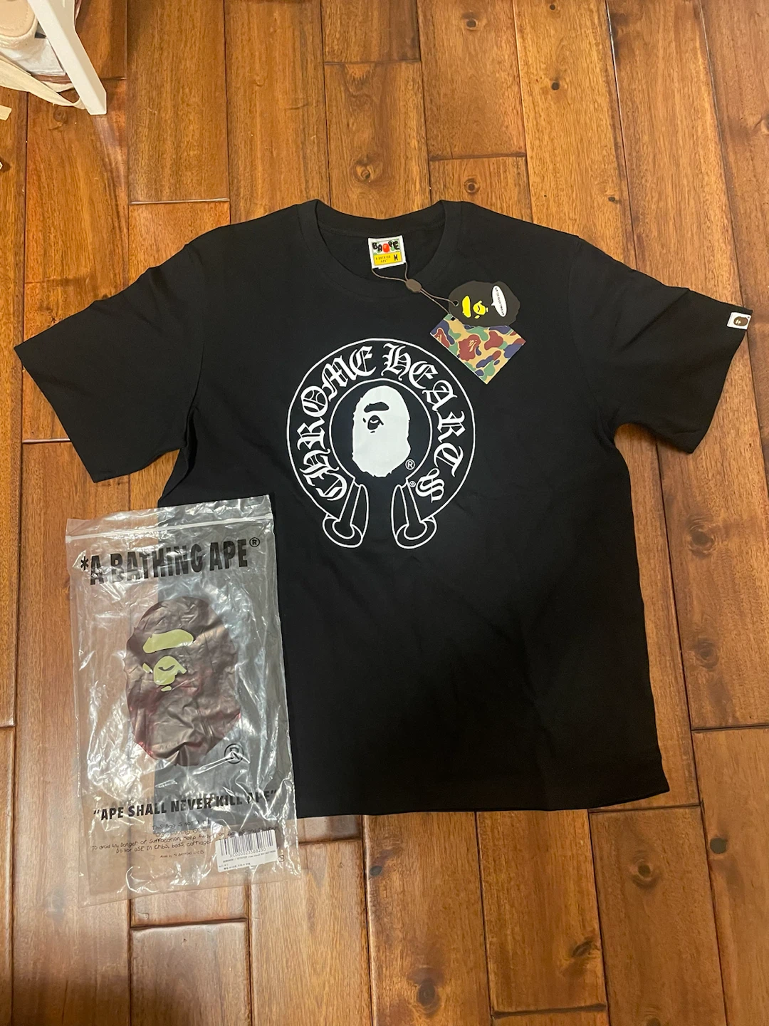 BAPE x Chrome Hearts T - Shirt (Size Medium)