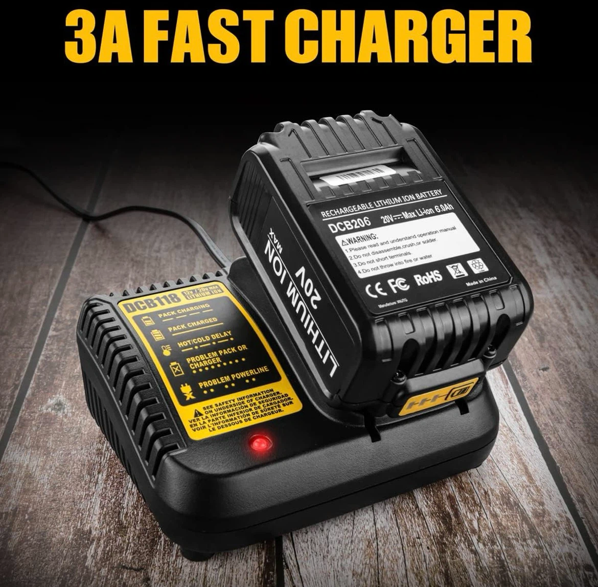DCB118 Fast Charger for DeWalt 12V-20V Li-ion Batteries - photo 3