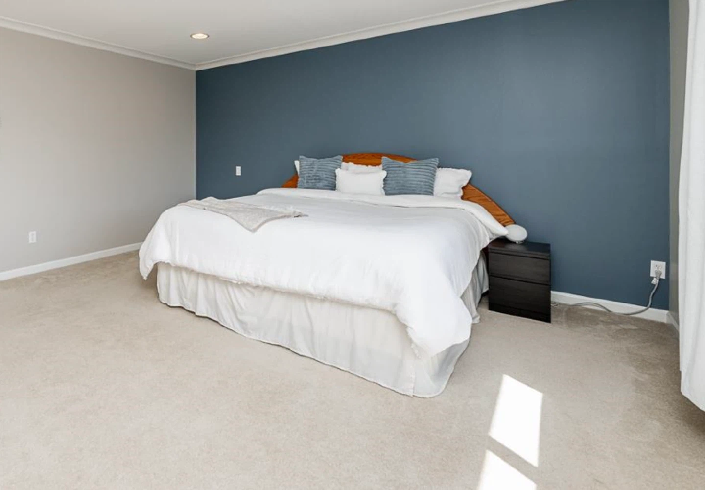 Wooden Headboard w/ King Size Mattress and Box Spring - photo 2