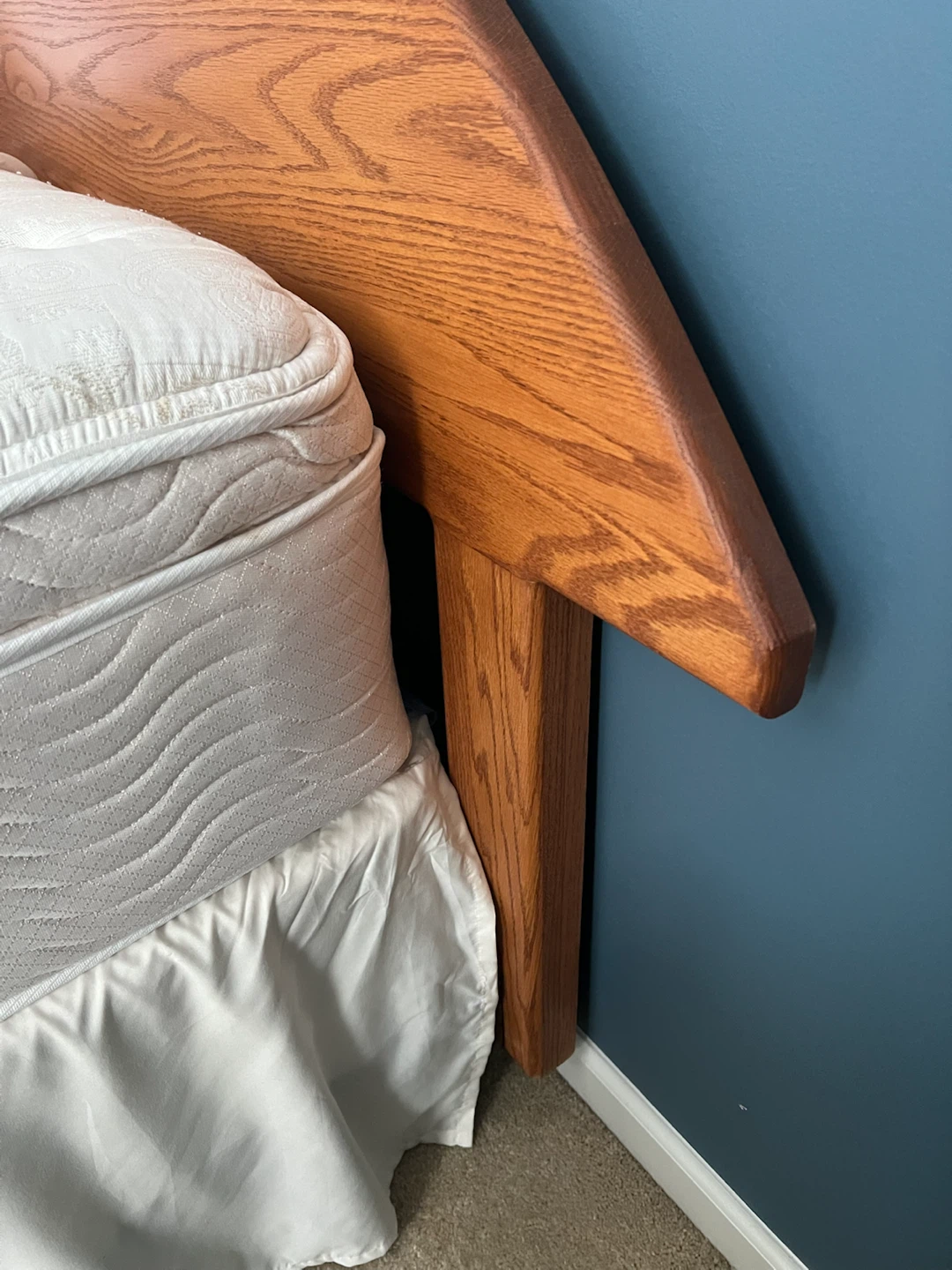 Wooden Headboard w/ King Size Mattress and Box Spring - photo 3