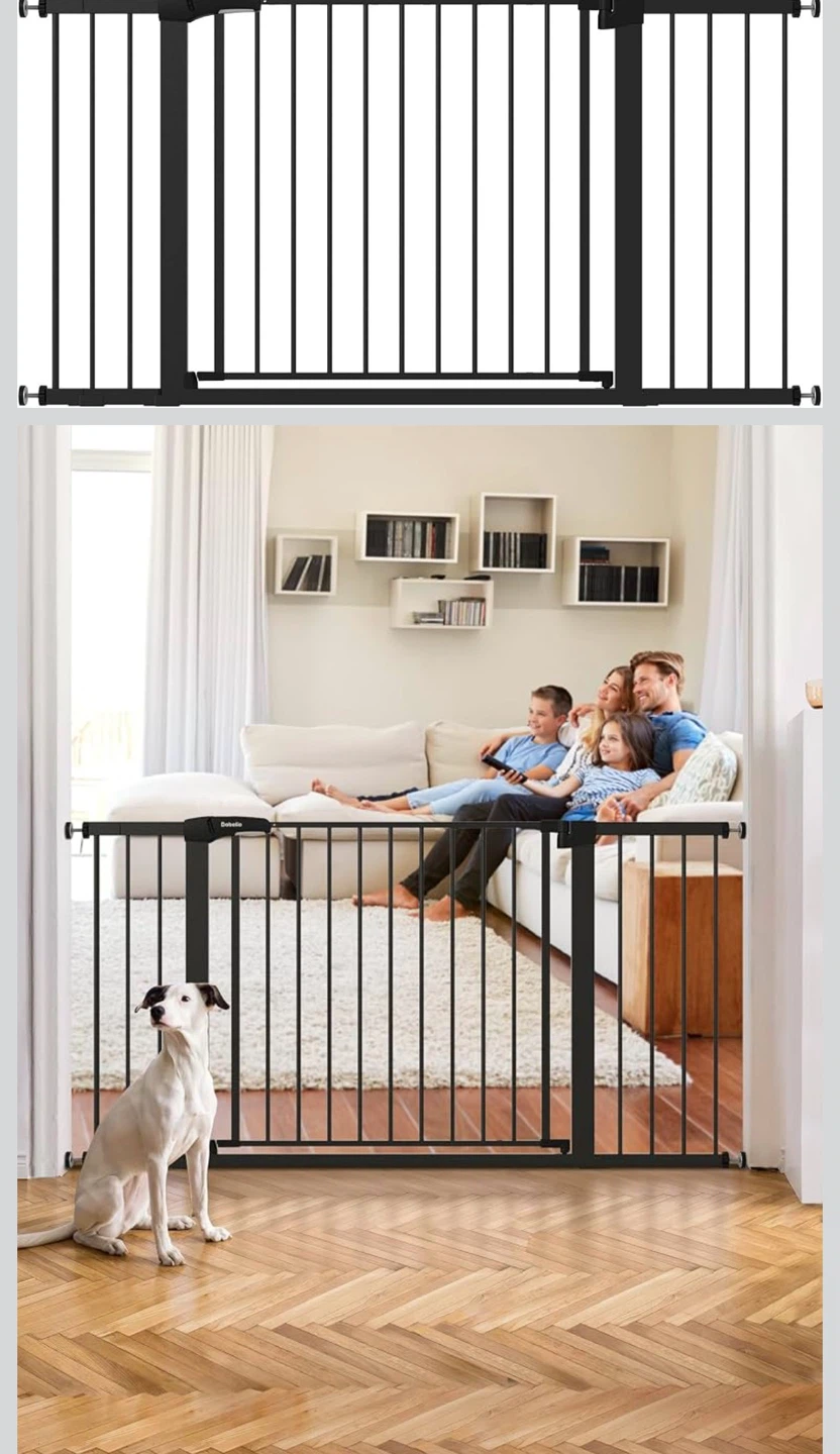 Babelio Extra Wide Baby Gate 36-57", Black