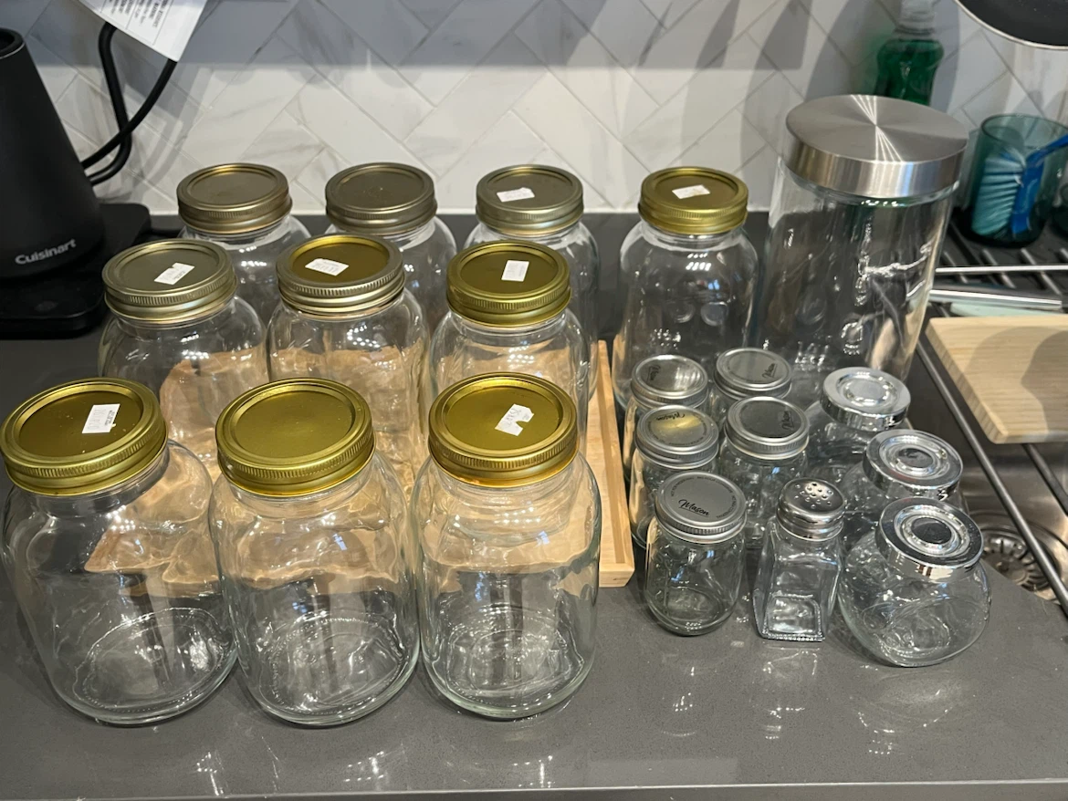 Lots of Mason Jars and such