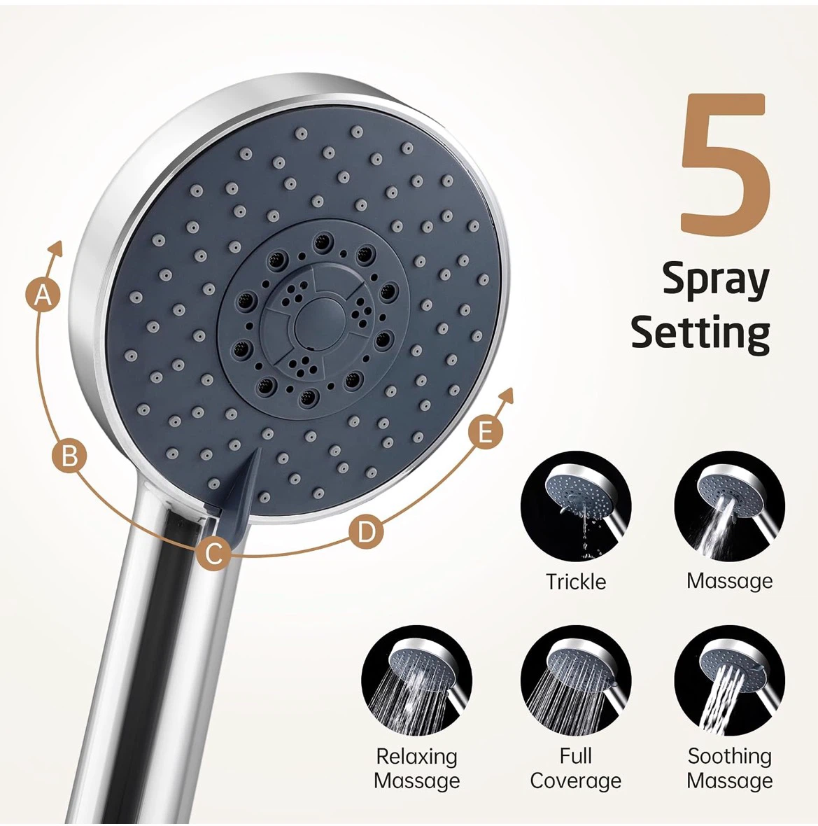 Shower Slide Bar Kit with Handheld Showerhead - photo 2
