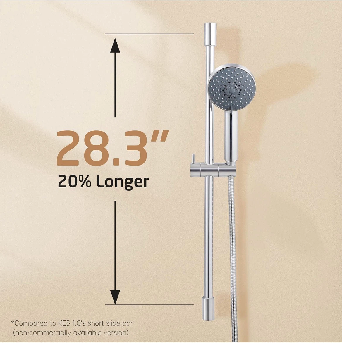Shower Slide Bar Kit with Handheld Showerhead - photo 3