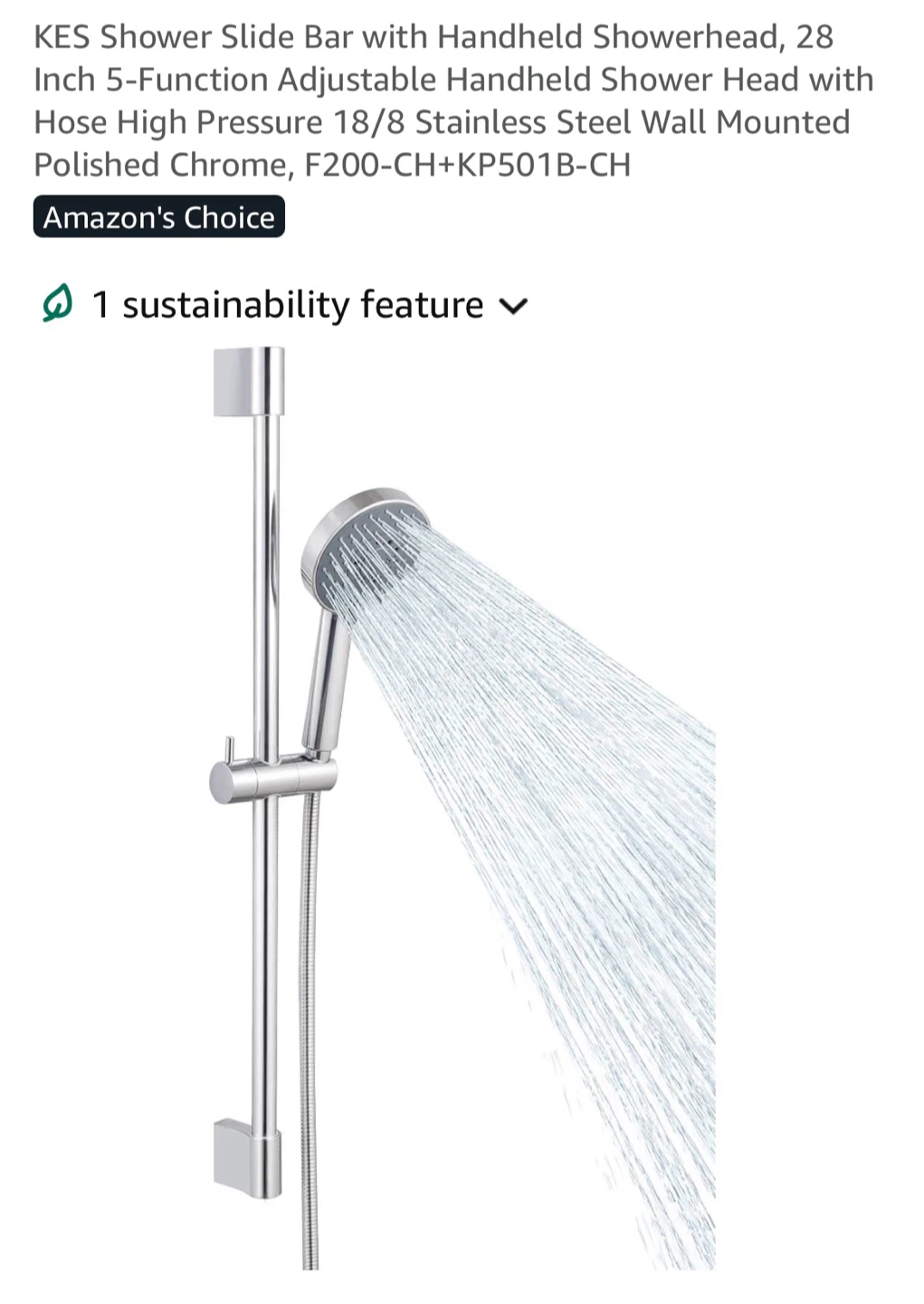 Shower Slide Bar Kit with Handheld Showerhead - photo 5