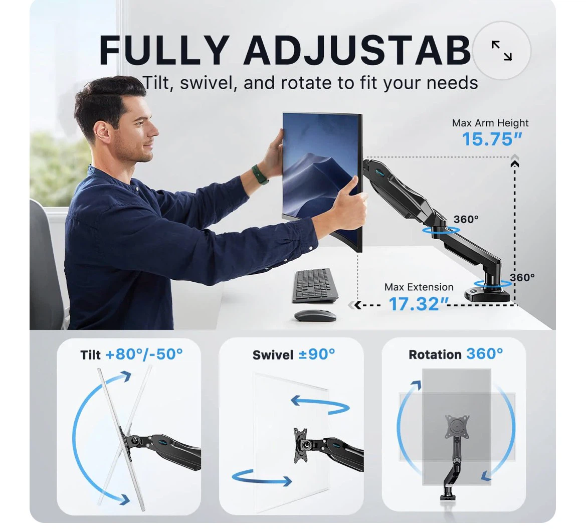 Adjustable Monitor Arm Mount - photo 3