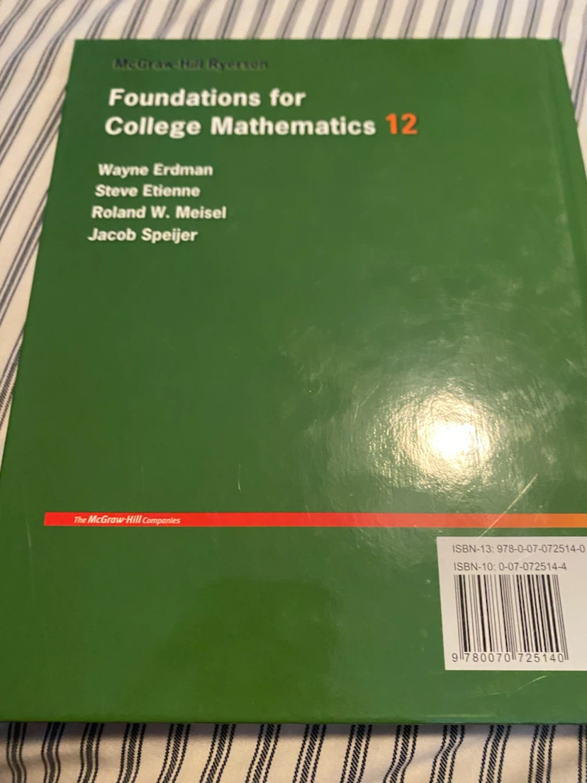 Foundations for College Math 12  new - photo 3