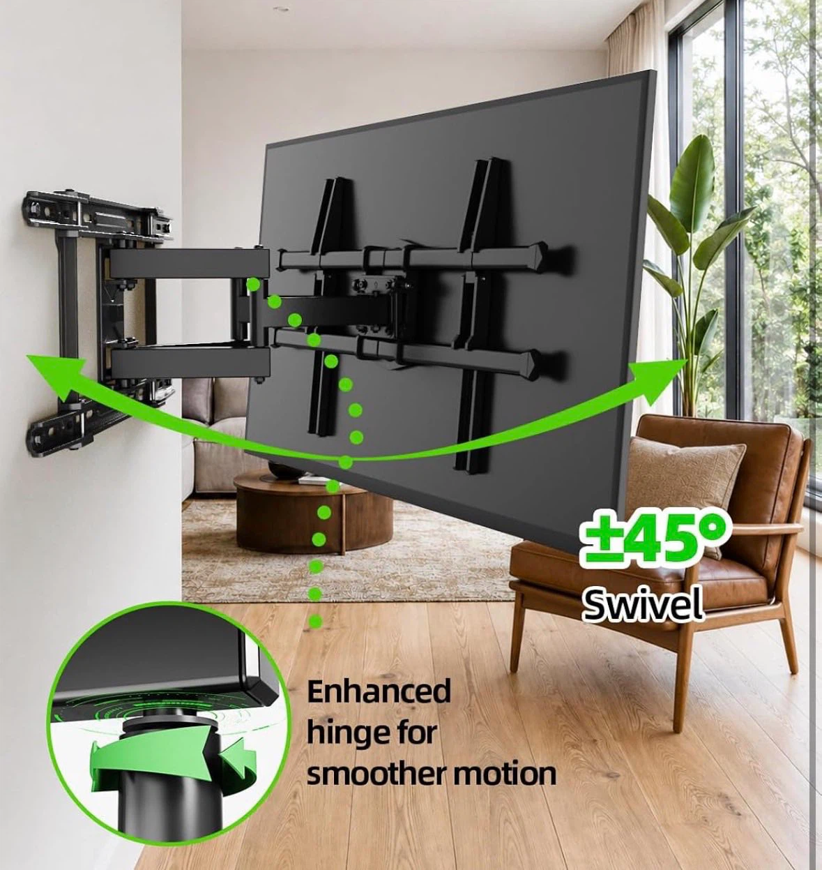 Black Full Motion TV Wall Mount - photo 5