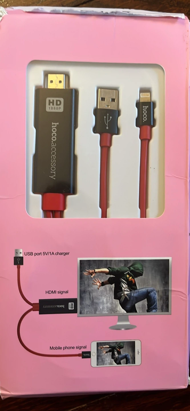 HOCO UA4 Lightning Compatible Audio&Video HD Cable Adapter