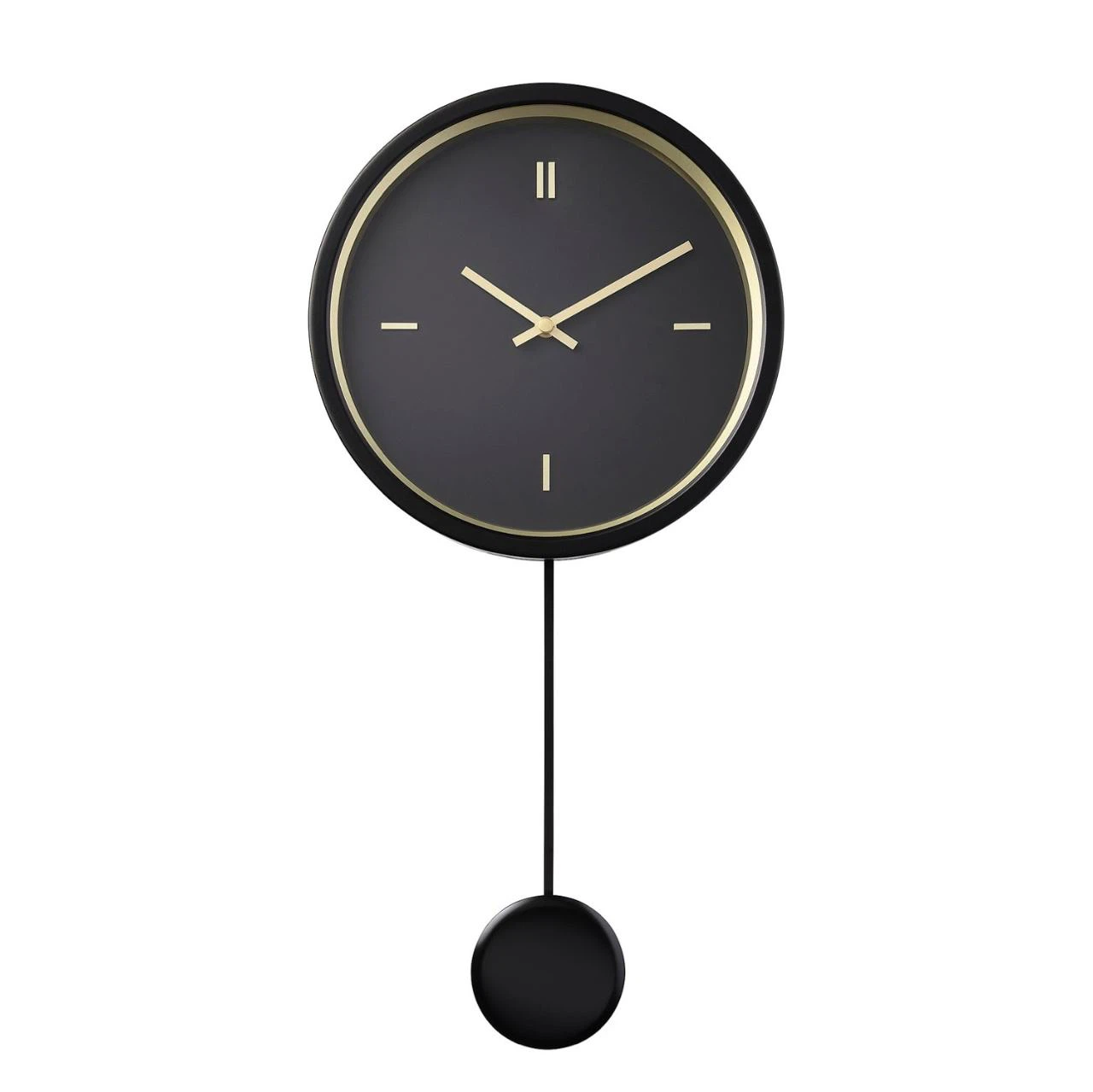 Black Pendulum Wall Clock
