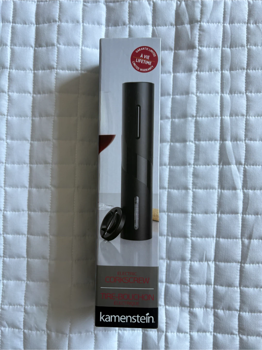 Kamenstein Electric Corkscrew Wine Opener with Foil Cutter