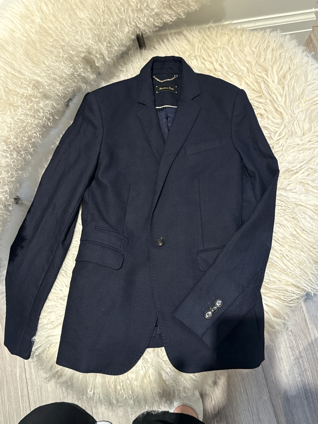 Massimo Dutti Navy Blazer-Italian Fabric