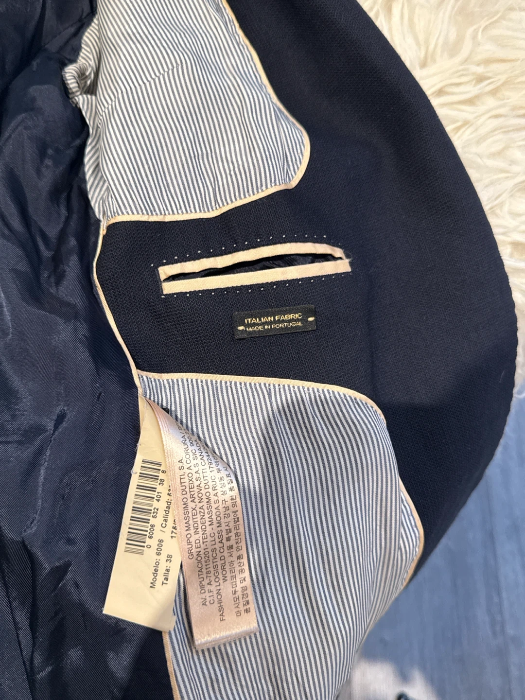 Massimo Dutti Navy Blazer-Italian Fabric - photo 3