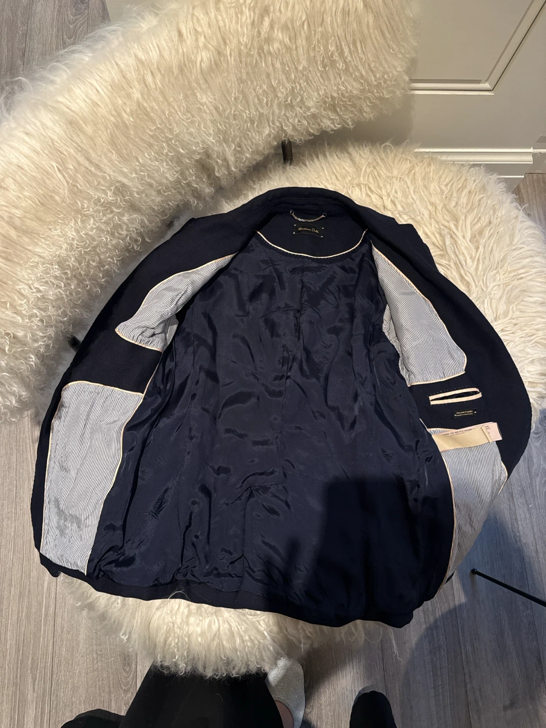 Massimo Dutti Navy Blazer-Italian Fabric - photo 4