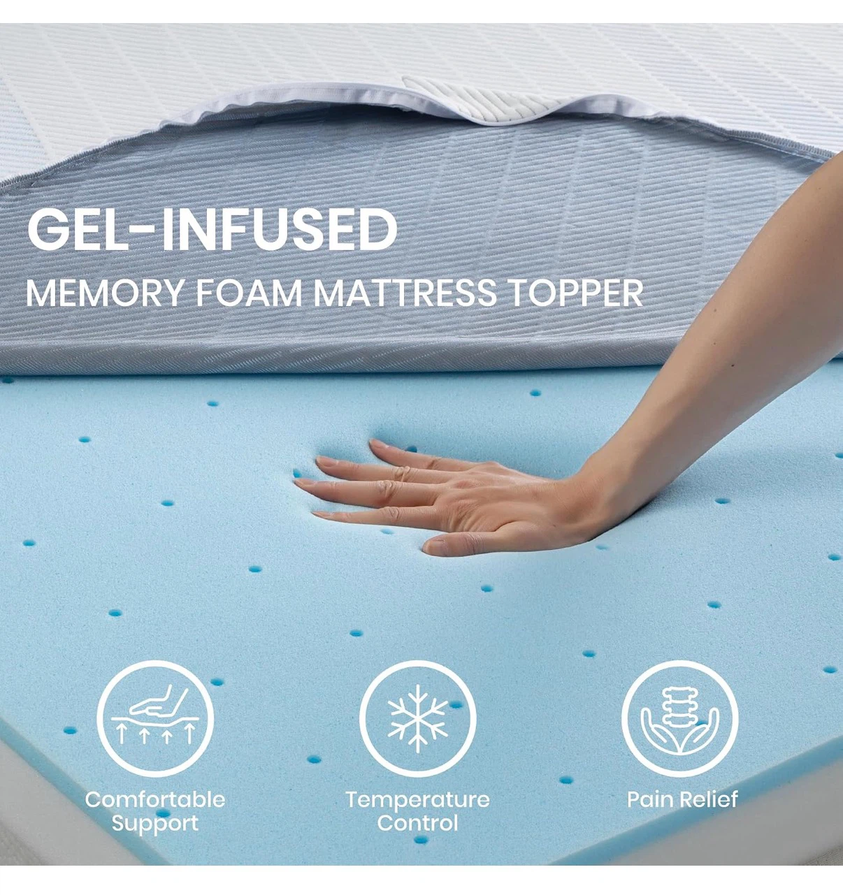 Bed Story Gel-Infused Memory Foam Mattress Topper - photo 2