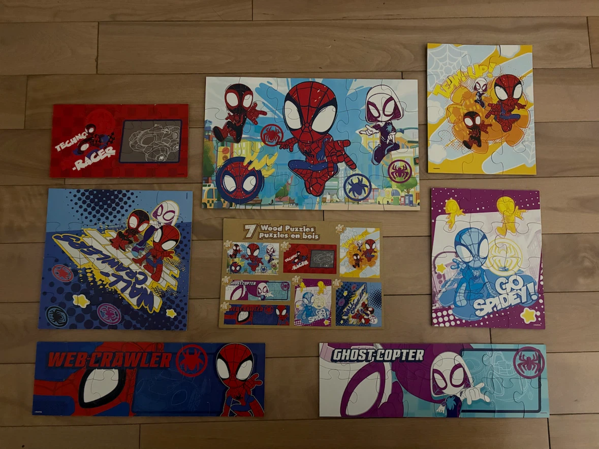 Marvel Spidey and His Amazing Friends Wood Puzzles Set