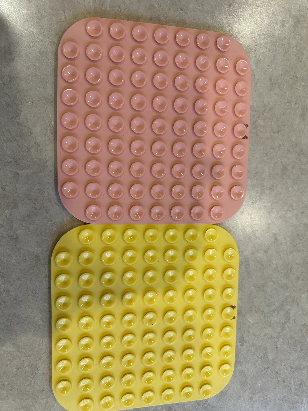 Pet Lick Pad, PetFood Mat with Suction Cups (pink and yellow) - photo 2