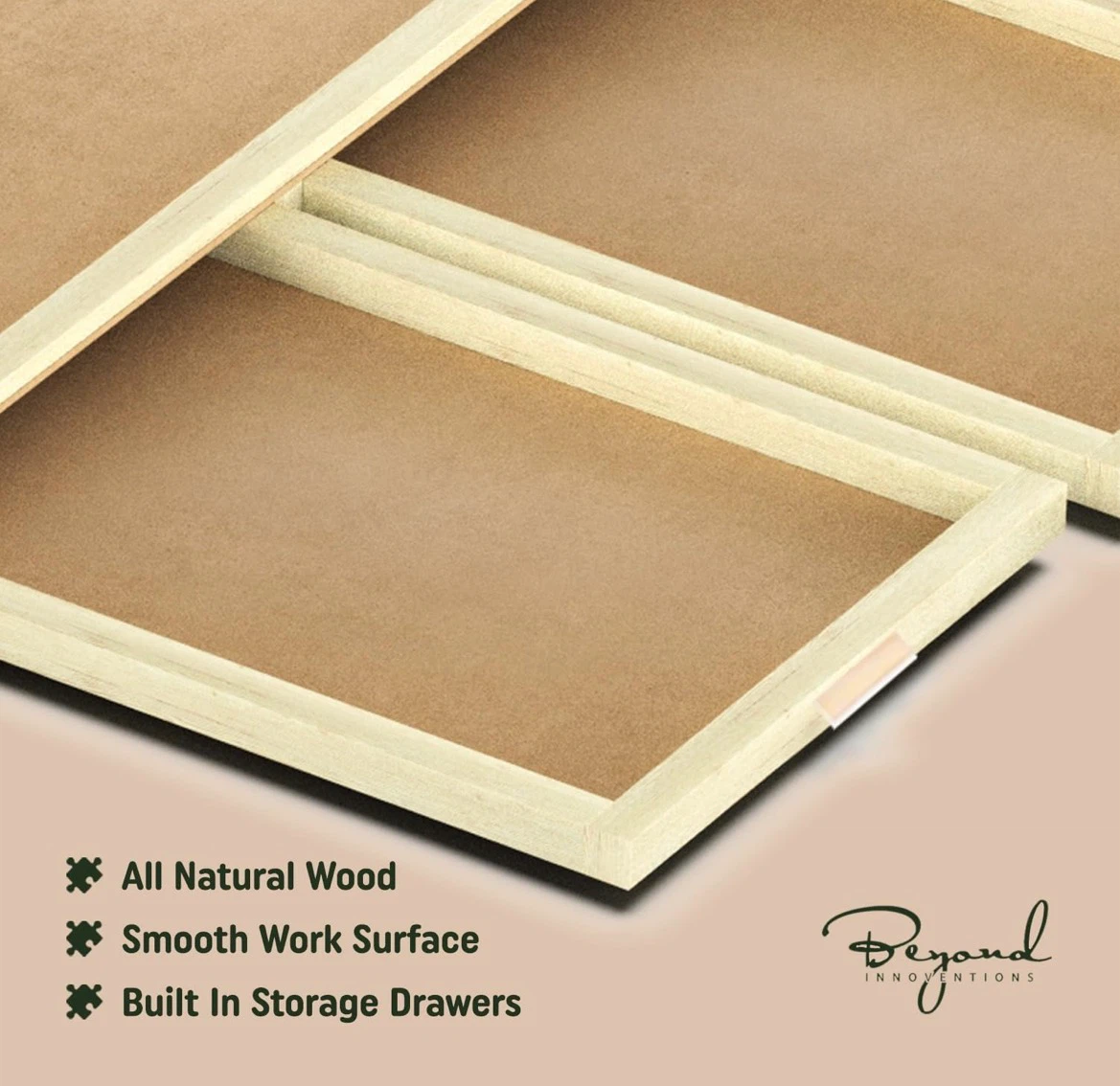 Beyond Innovations Jigsaw Puzzle Table with Drawers - photo 5
