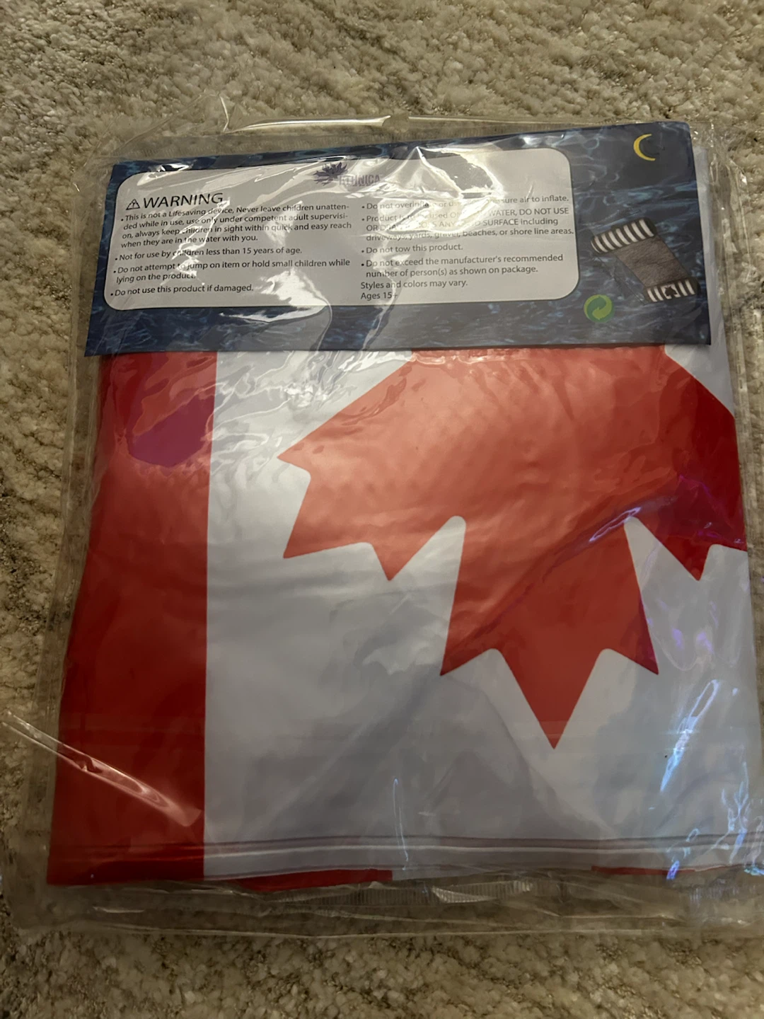 Inflatable Pool Floats - Canada Flag Design (2 Pack) - photo 3