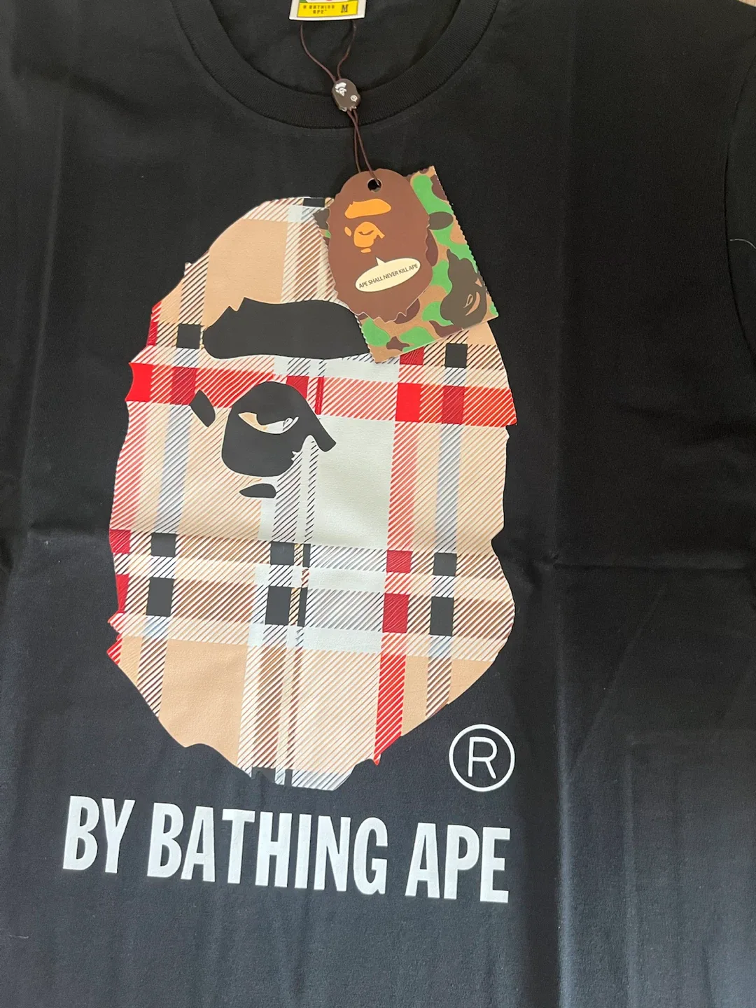 Bape x burbary T-Shirt - Black, Size M - photo 2