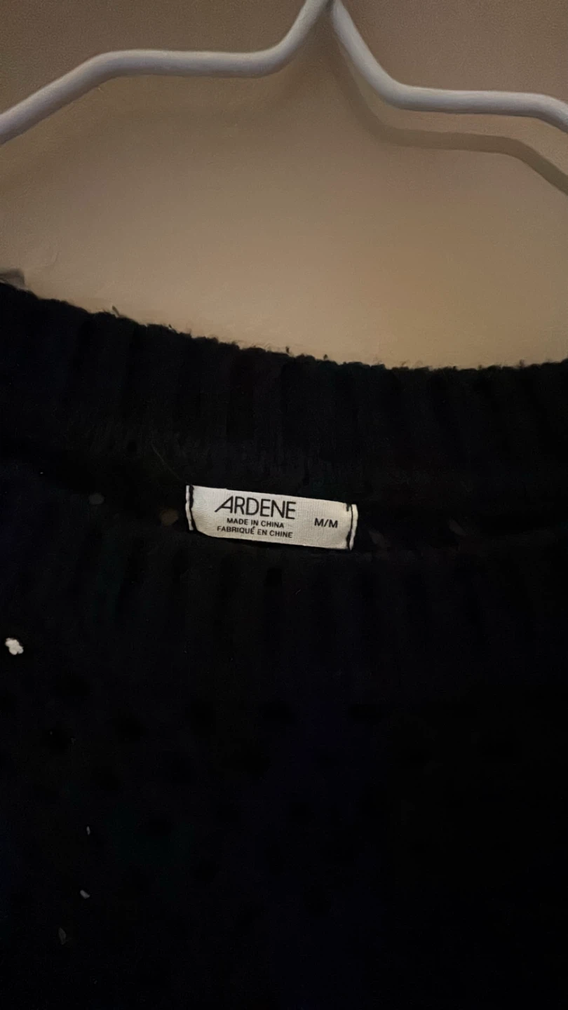 Ardene Black Cropped Crochet Sweater - photo 3