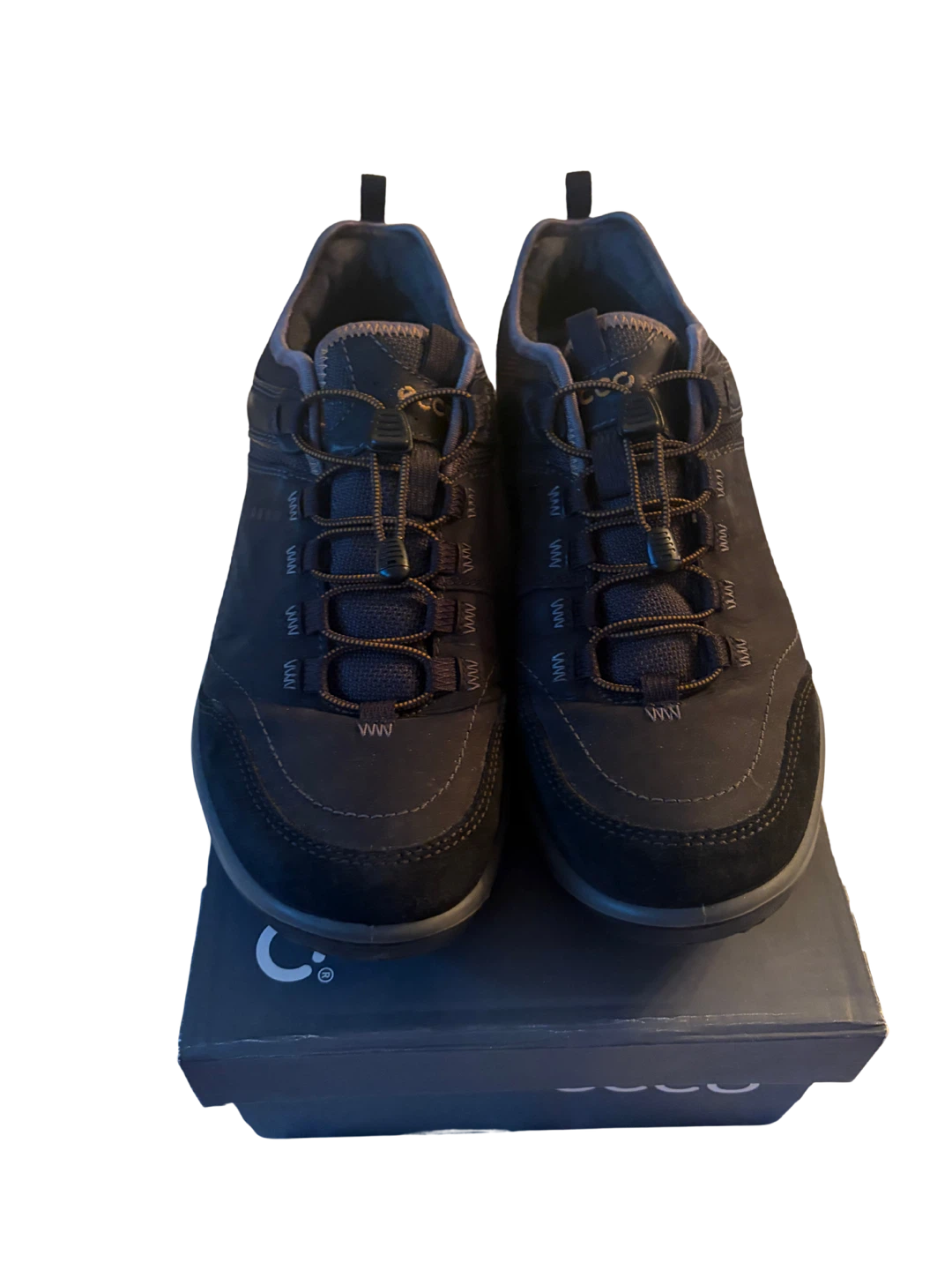 ECCO Men's Black Suede/Leather Sneakers