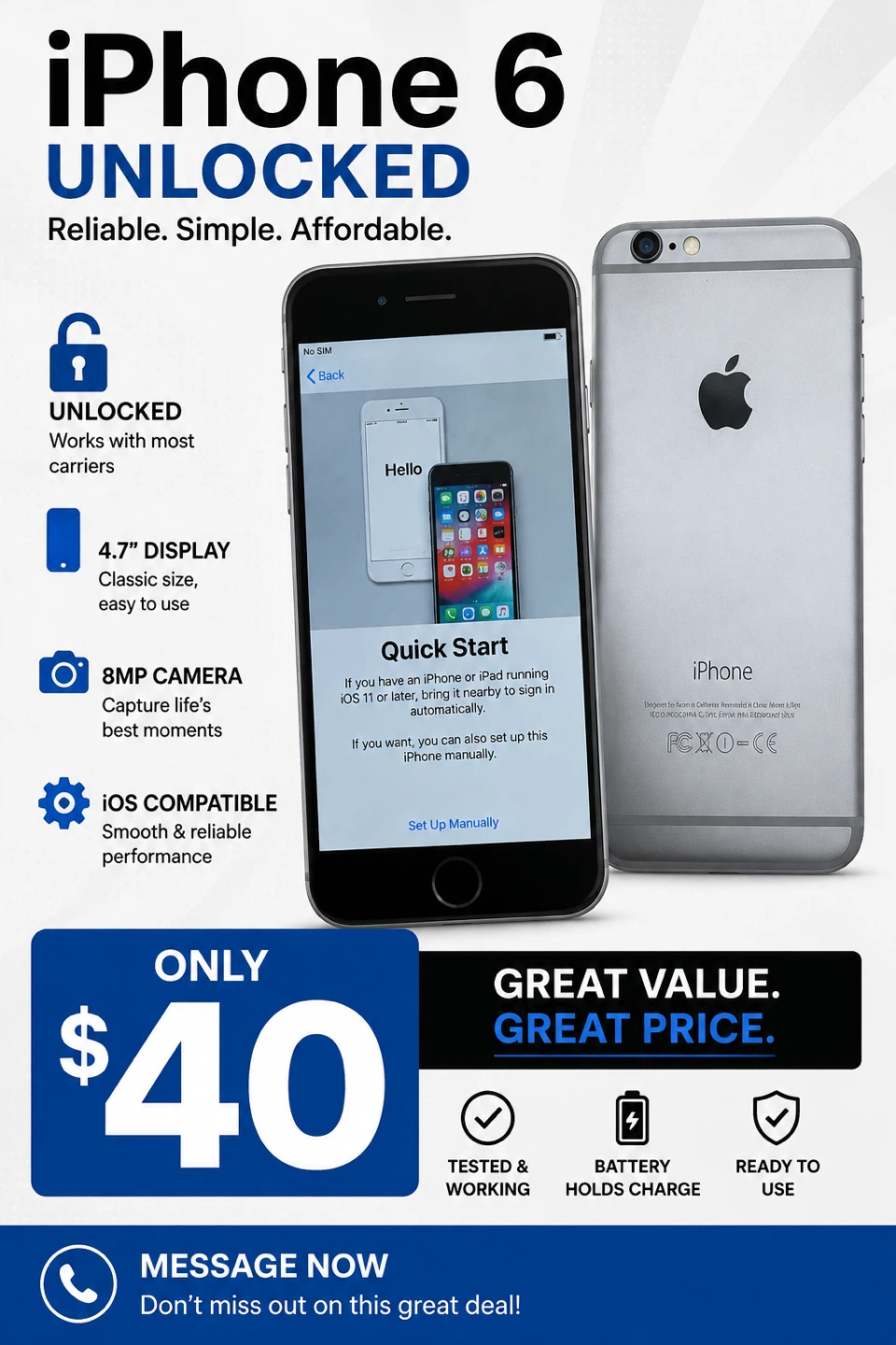 Apple iPhone 6 Unlocked 16GB Silver