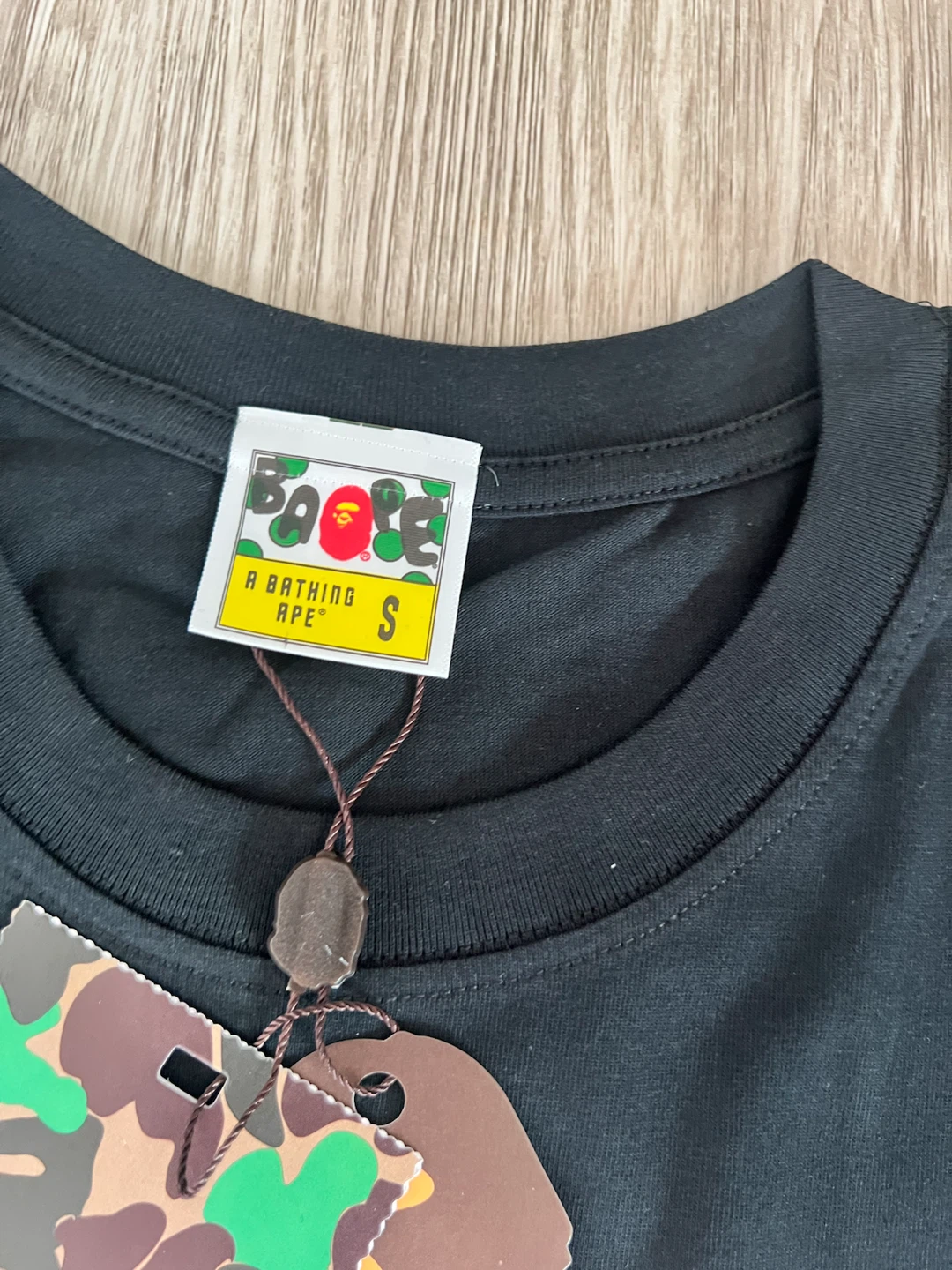 BAPE A Bathing Ape Black Camo Grenade T-Shirt - Size S - photo 3