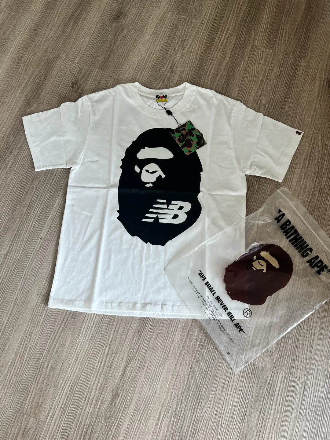 A Bathing Ape x New Balance White T-Shirt