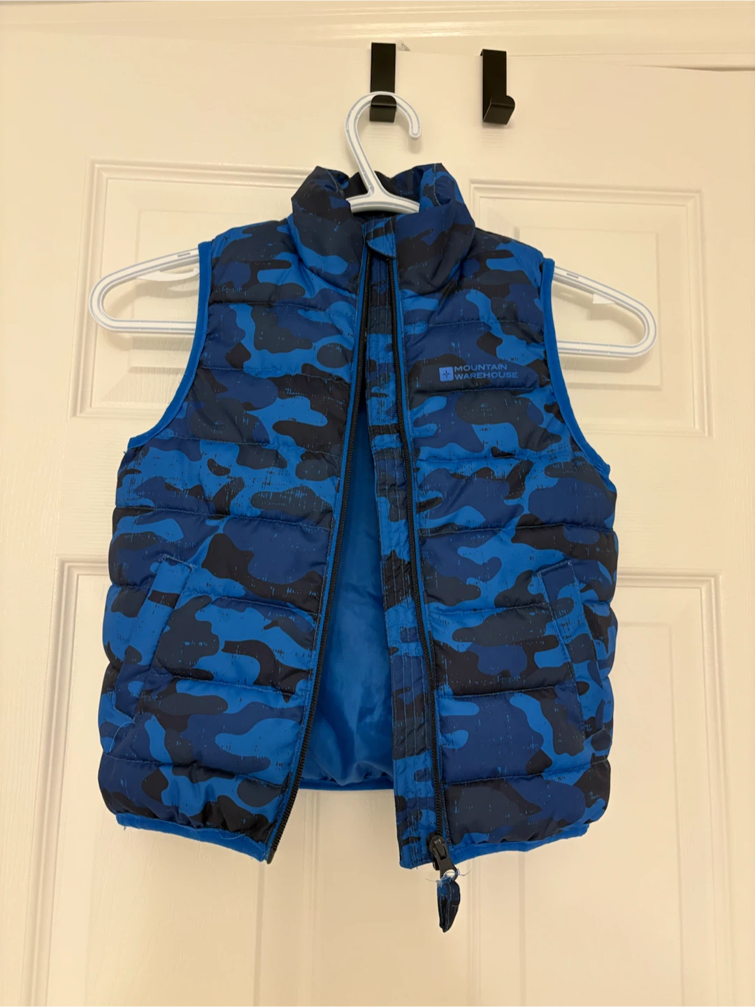 Mountain Warehouse Blue Camo Puffer Vest Kids