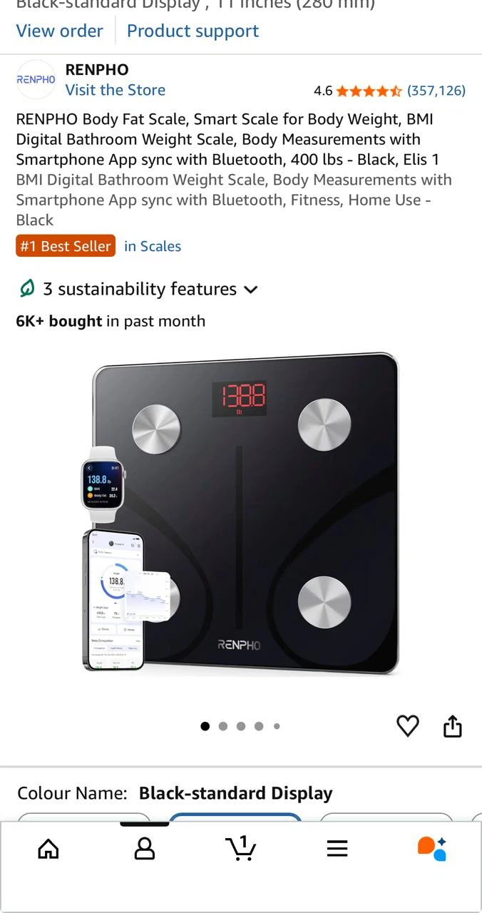RENPHO Body Fat Scale, Smart BMI Digital Bathroom Scale - photo 2