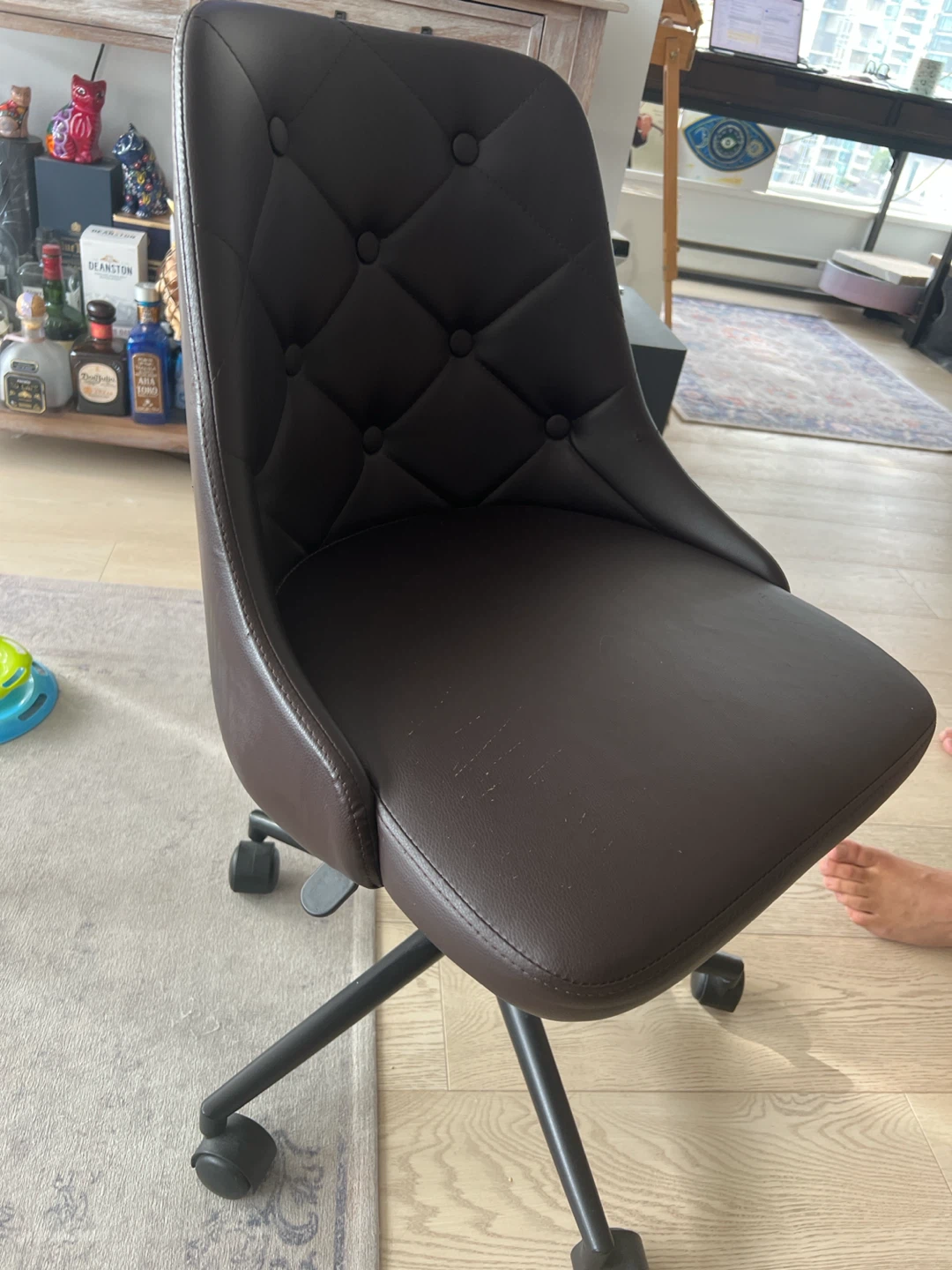 Brown Tufted Office Chair