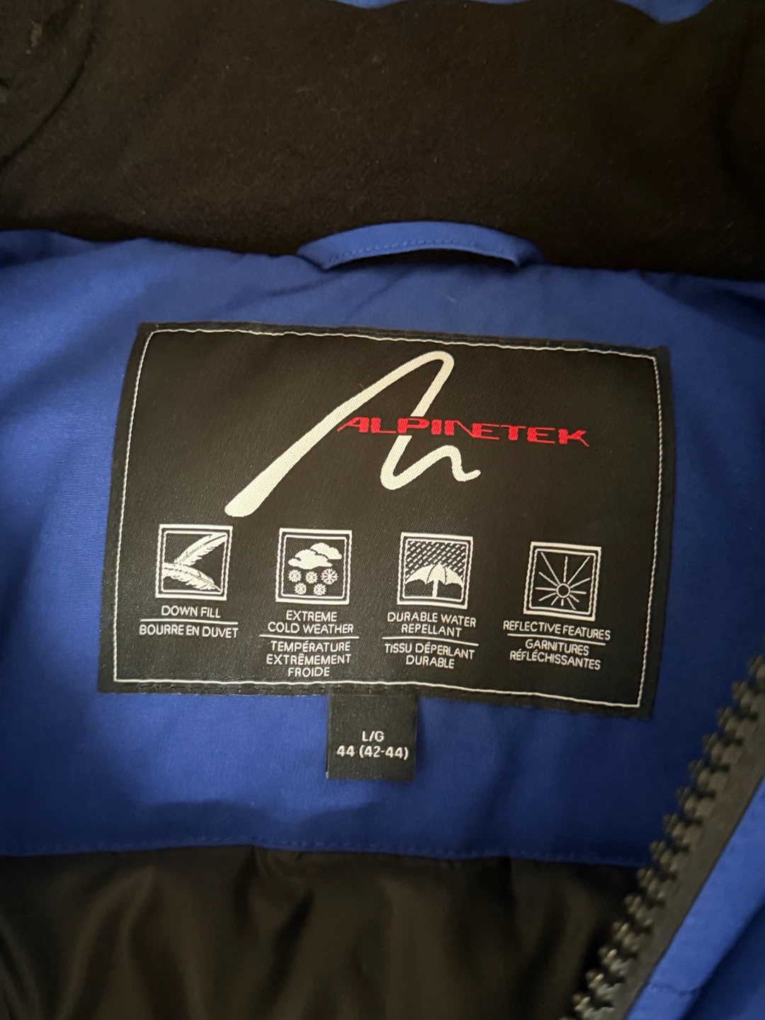 Men’s Size Large Alpinetek Down Fill Winter Jacket - photo 3