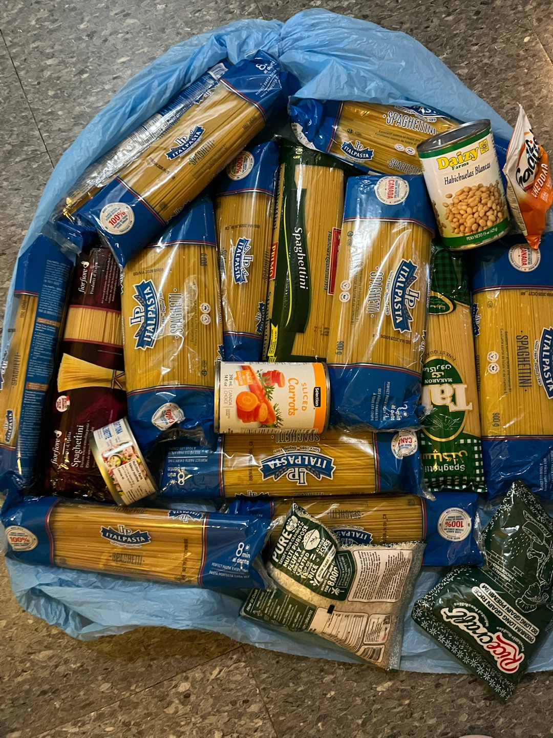 Italpasta Spaghetti Bundle with Rice and Canned Goods
