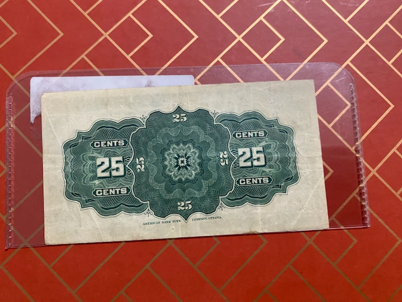 🇨🇦 1900 Dominion of Canada 25-Cent Banknote - photo 2