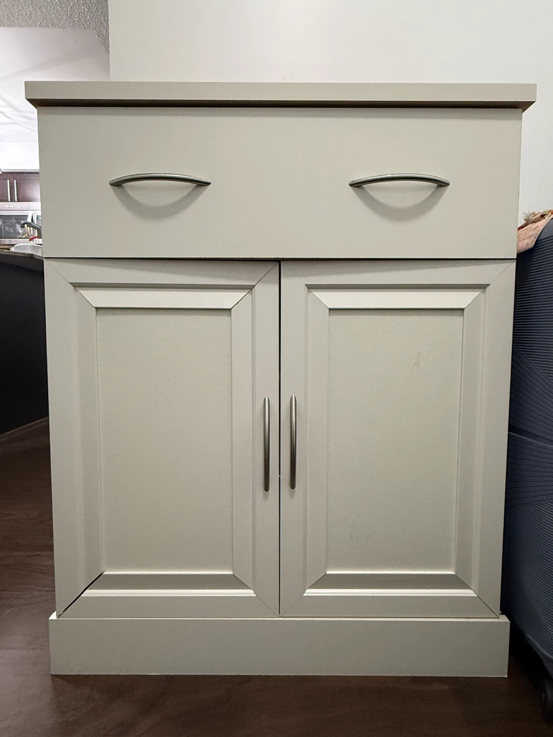 Off White Coloured Two-Drawer Two-Door Cabinet
