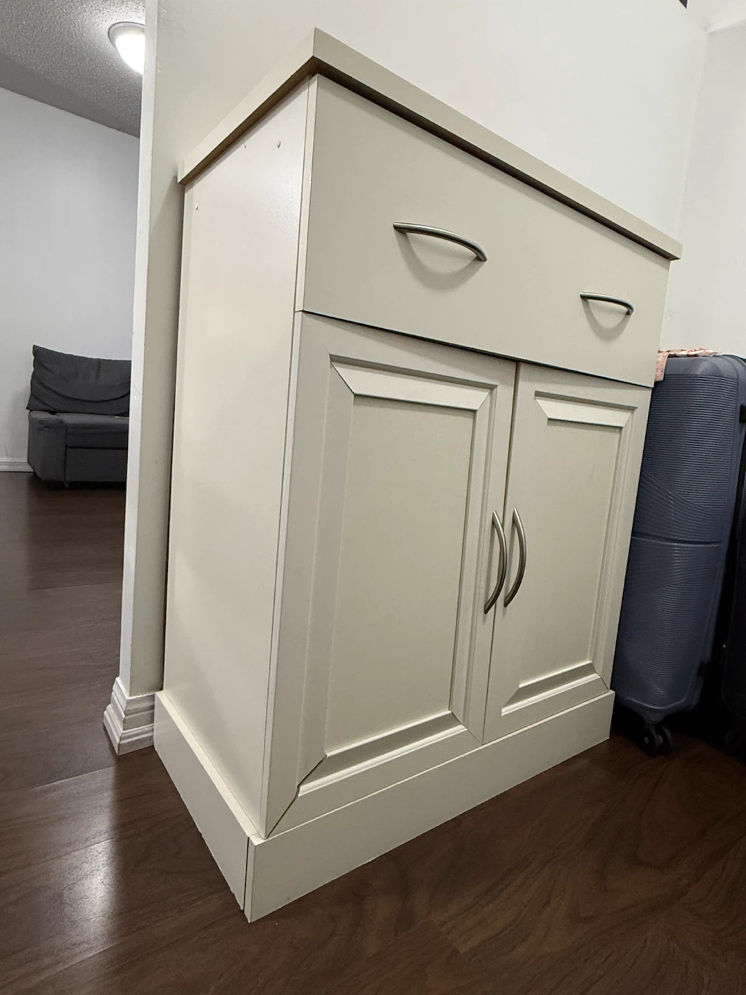 Off White Coloured Two-Drawer Two-Door Cabinet - photo 2