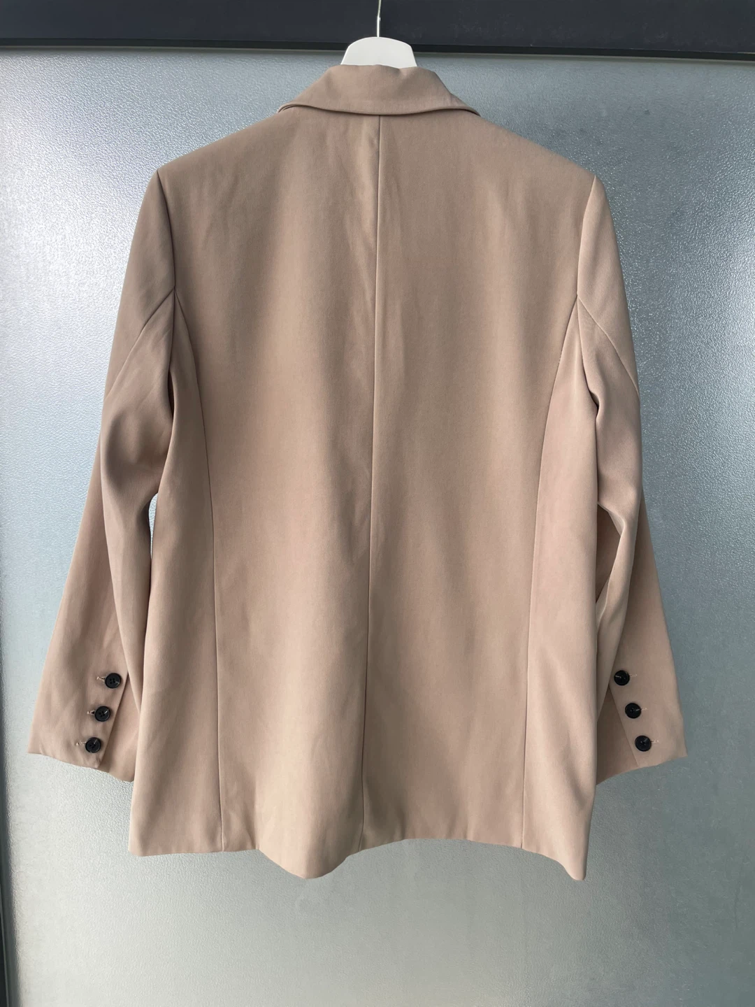 Women's Beige Double-Breasted Blazer, size L - photo 4