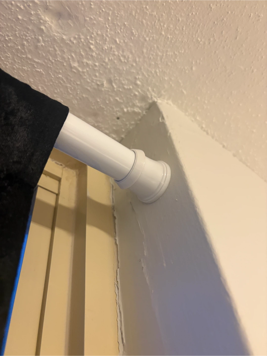 Black Blackout Curtains + adjustable curtain holder - photo 5