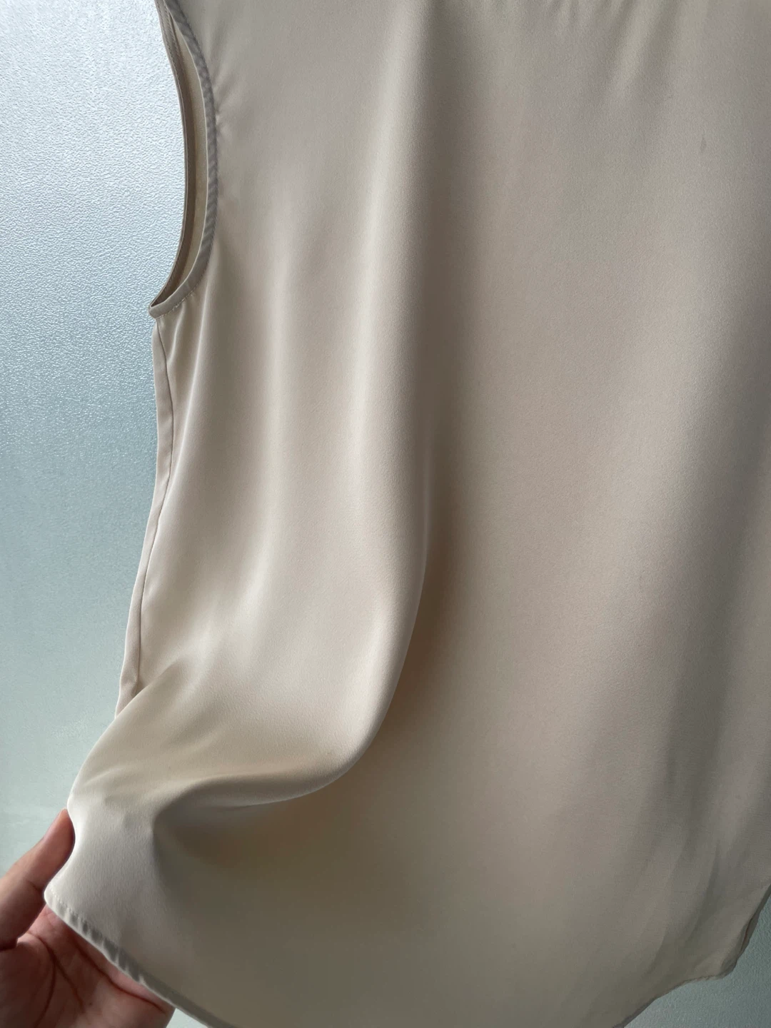 Cream Sleeveless Blouse, size M - photo 2