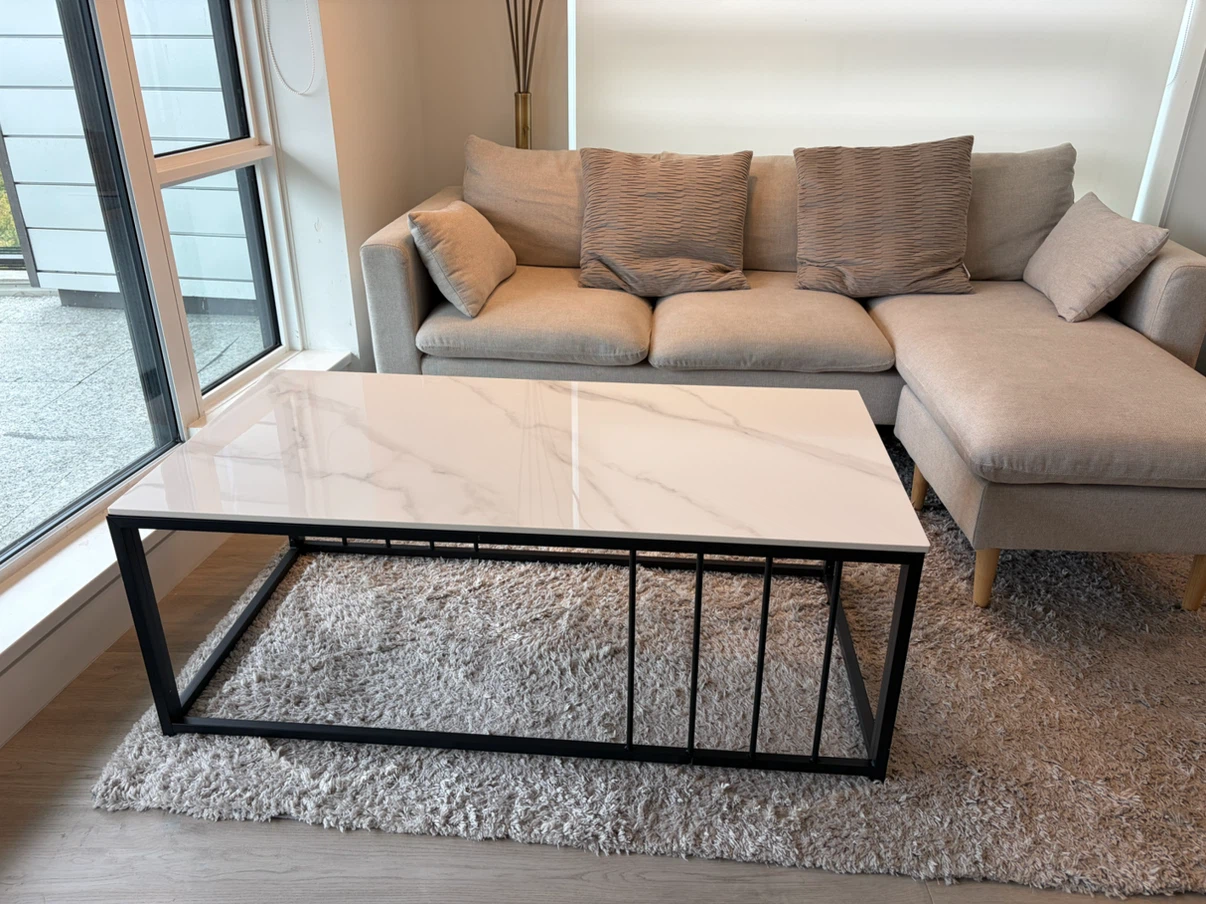 Coffee Table with White Marble Top - photo 2