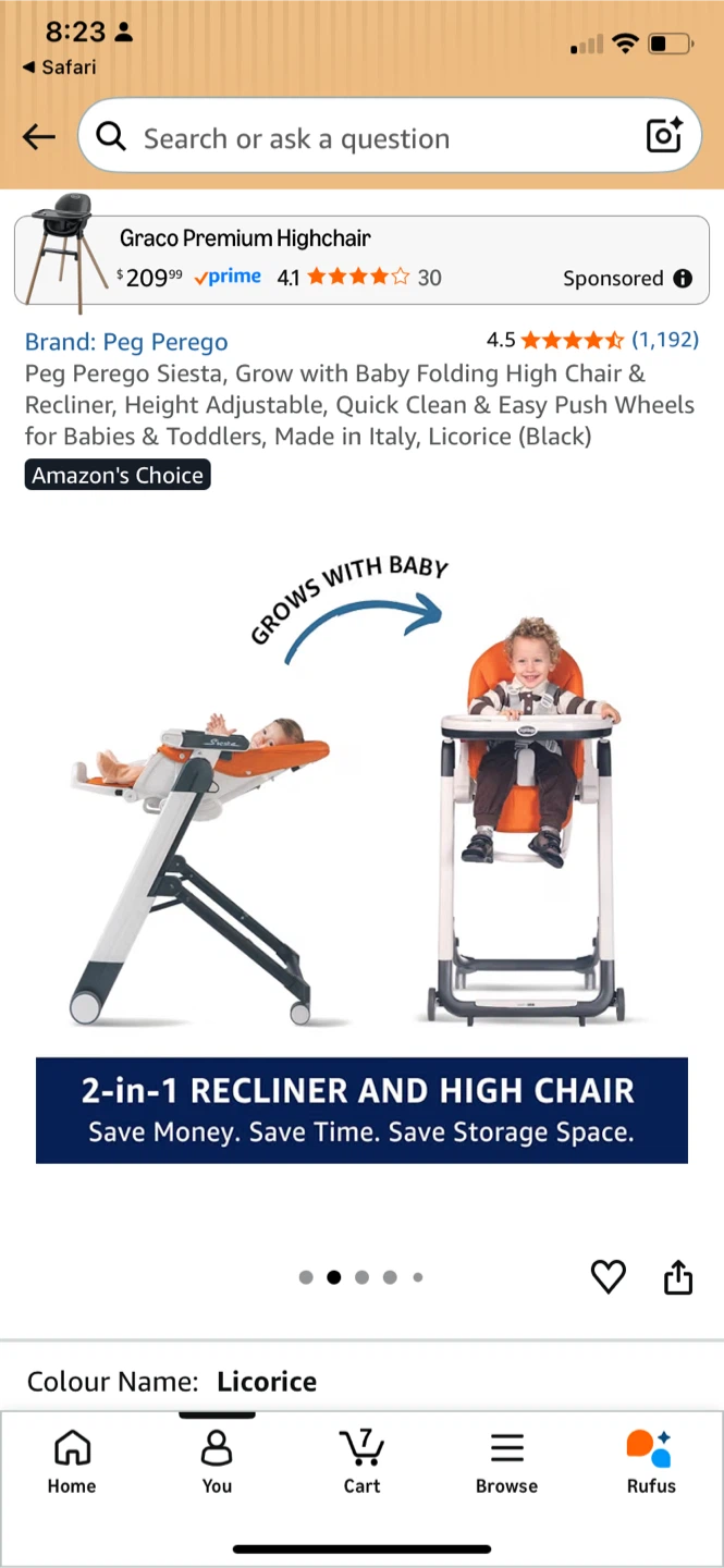 Peg Perego Siesta Highchair - photo 2
