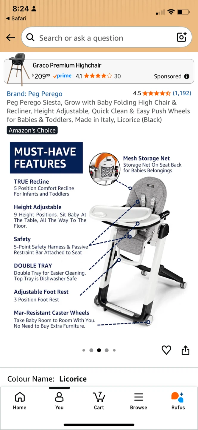 Peg Perego Siesta Highchair - photo 3