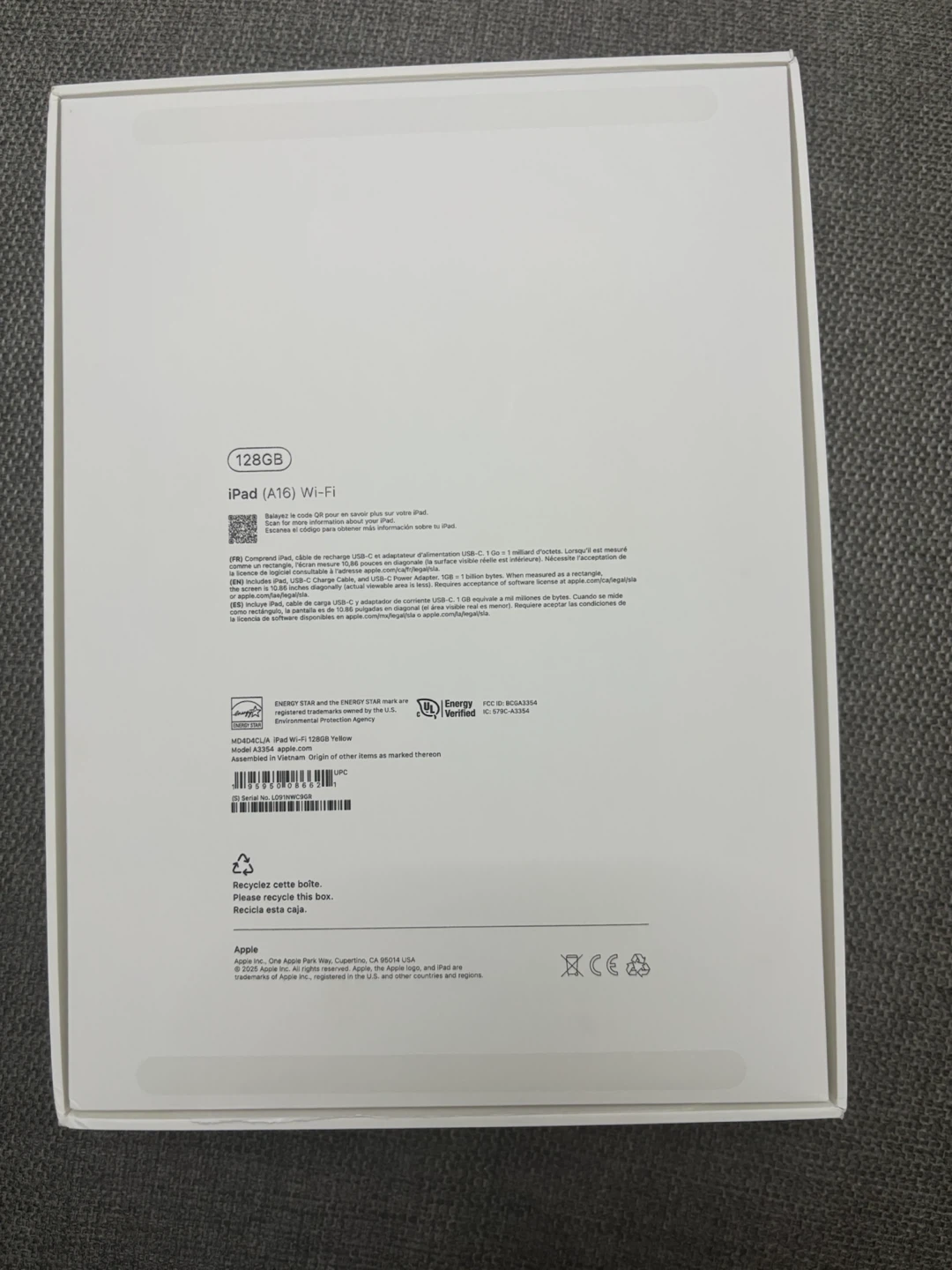 Empty box for iPad (A16) 11th generation 64GB - photo 2