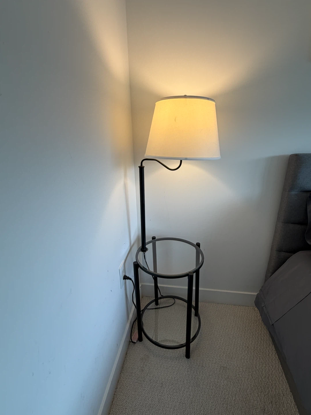 Floor Lamp with Side Table