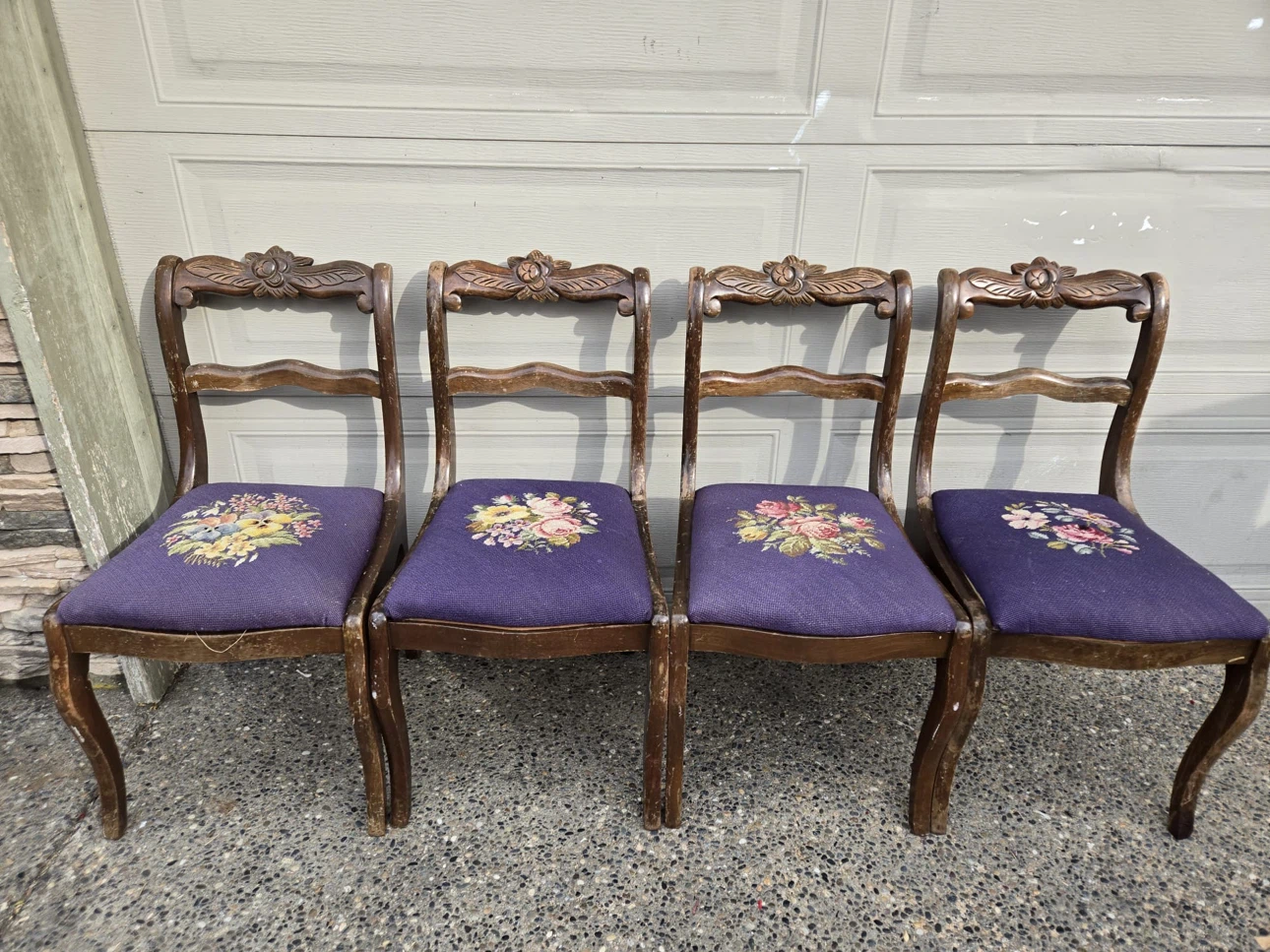 Victorian semiantique carved chairs