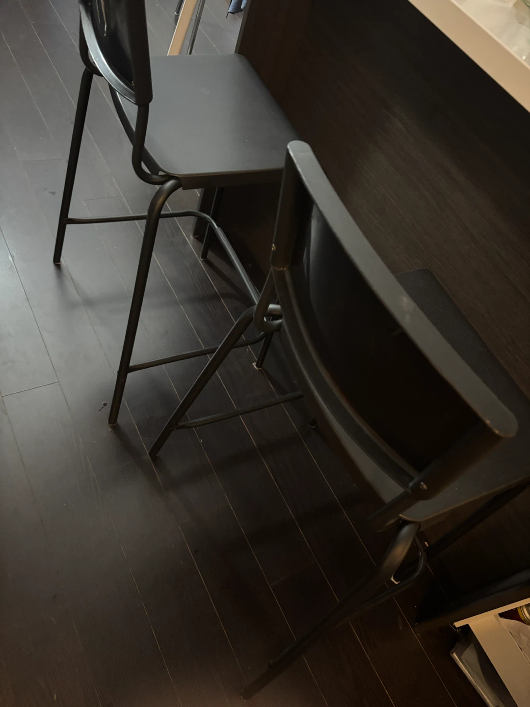 2 x STIG Bar stool with backrest chairs