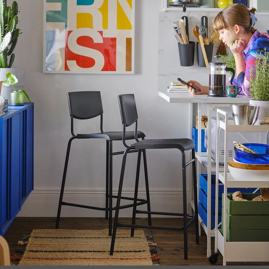 2 x STIG Bar stool with backrest chairs - photo 2